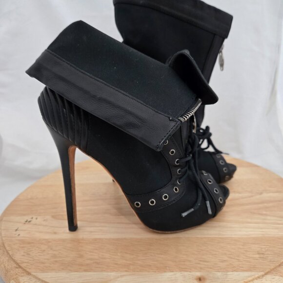 Alexander McQueen peep toe stiletto booties - Picture 12 of 16